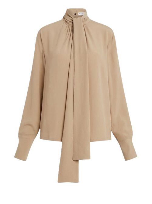 blusa - acetato seta beige P.a.r.o.s.h. | D313396ARNIA004 BEIGE